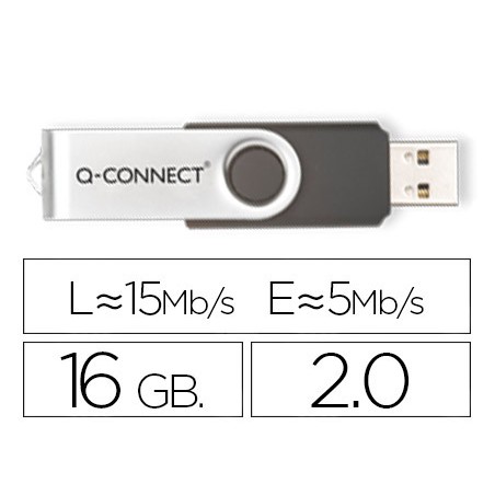 Memoria usb q-connect flash 16 gb 2.0.