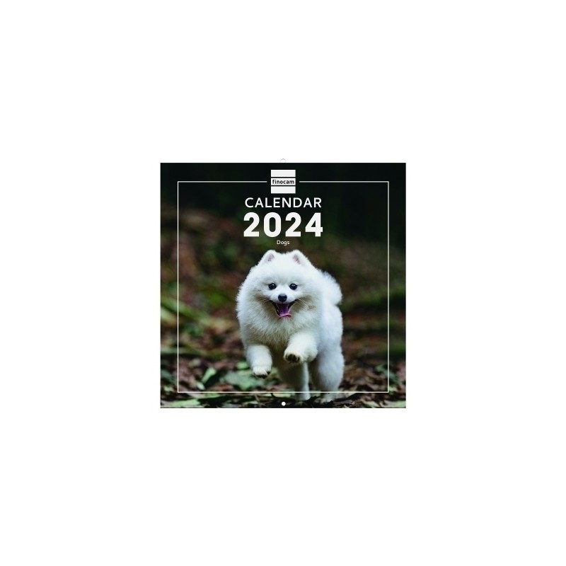 CALENDARIO (2024) FINOCAM INTERNACIONAL PARED IMAGENES MENSUAL PARA ESCRIBIR 300x300 DOGS