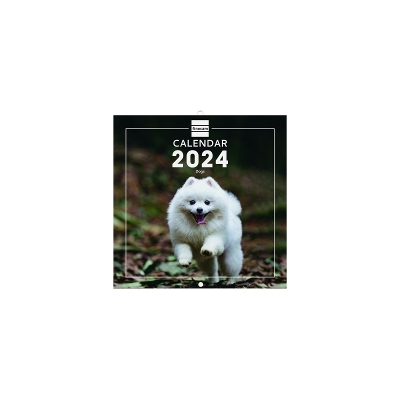 CALENDARIO (2024) FINOCAM INTERNACIONAL PARED IMAGENES MENSUAL PARA ESCRIBIR 180x180 DOGS