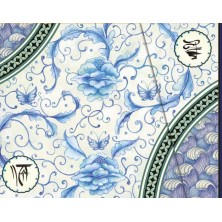 CUADERNO MADAME BUTTERFLY 4 FLORES AZULES