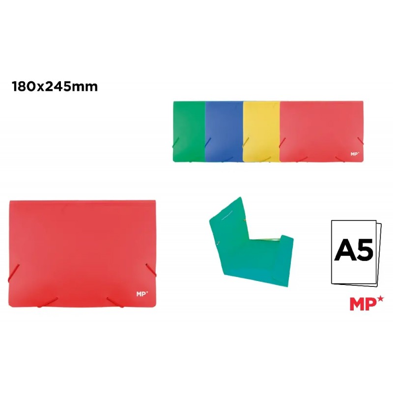 CARPETA CON SOLAPA Y GOMA A5