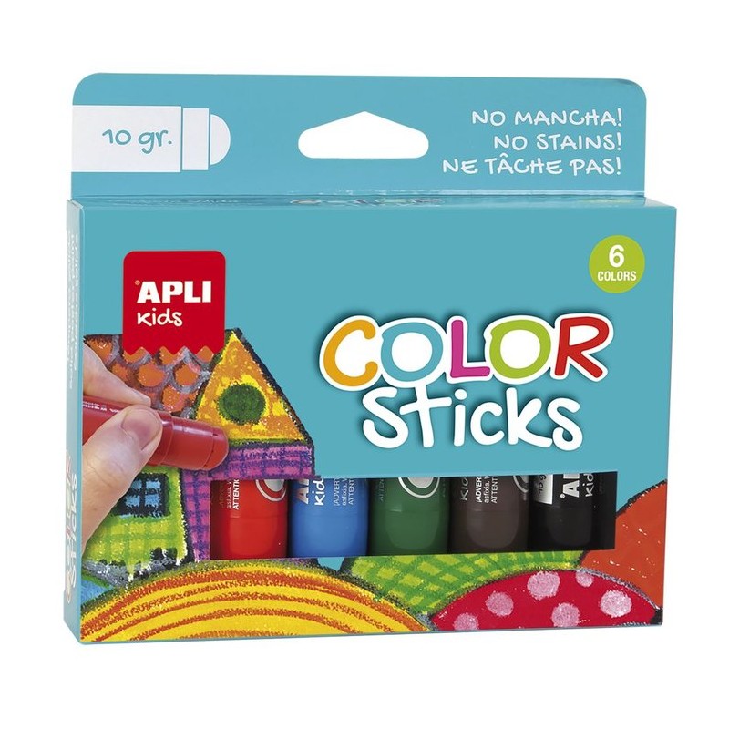 COLOR STICKS 10 G 6 UNIDADES SURTIDAS