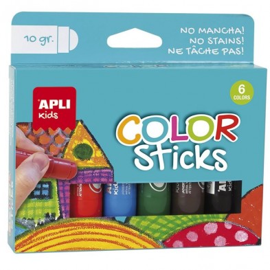 COLOR STICKS 10 G 6 UNIDADES SURTIDAS