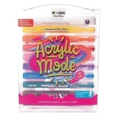 ROTULADOR ACRILICO MOOVING 3.4-3.7mm PACK de 10