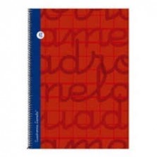 LAMELA BLOC tapa FORRADA Fº 80h CUADROVIA 4 mm ROJO