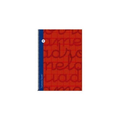 LAMELA BLOC tapa FORRADA Fº 80h CUADROVIA 4 mm ROJO