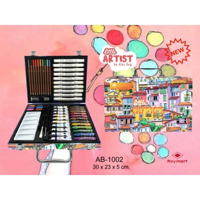 MALETIN ALUMINIO 53 PIEZAS DIBUJO SET CASAS