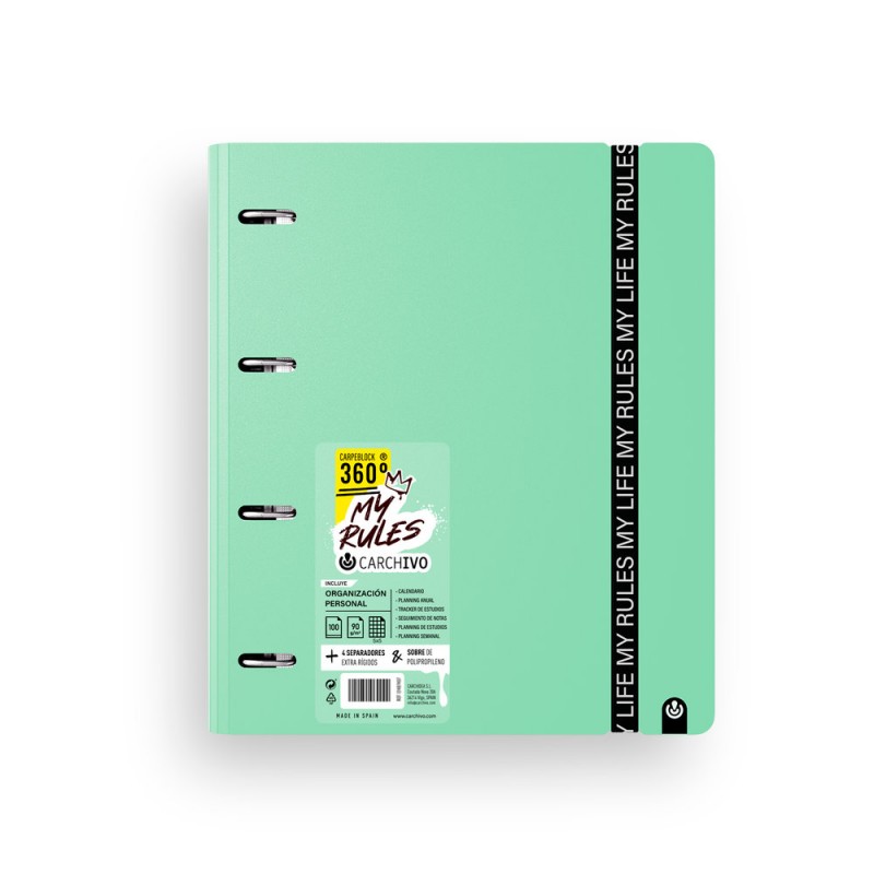 CARPEBLOC 360º FOAM MY RULES JADE CUADRO 5MM 90G 100H