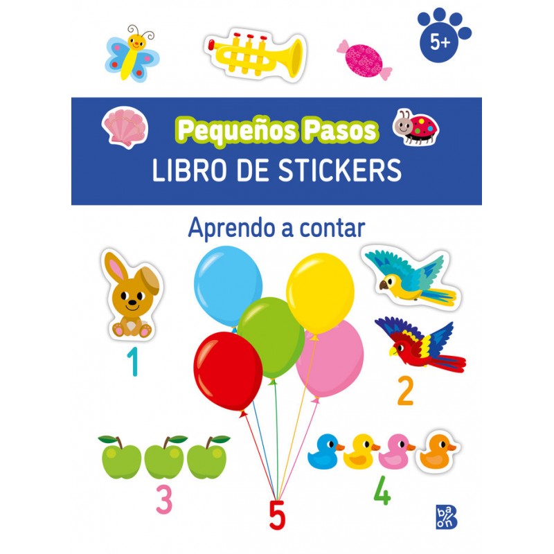 PEQUEÑOS PASOS LIBRO DE STICKERS APRENDO A CONTAR