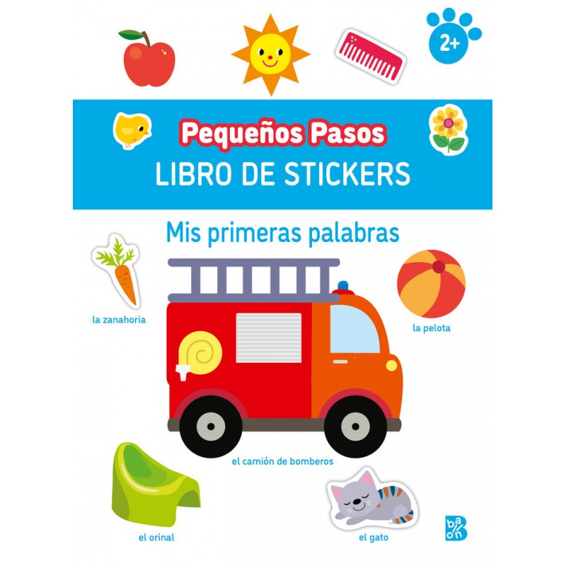 PEQUEÑOS PASOS LIBRO DE STICKERS PRIMERAS PALABRAS