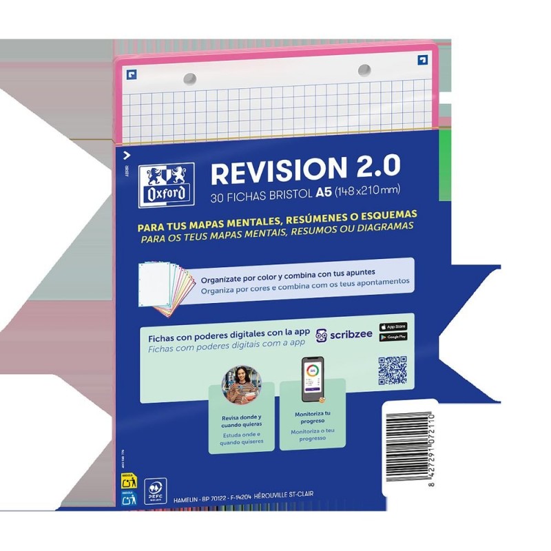 FICHAS REVISION 2.0 A5 CUADRO 5X5 30 FICHAS ROSA 2T