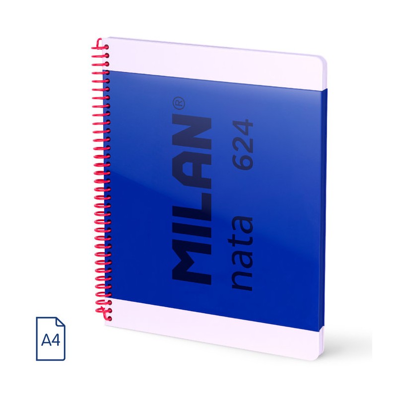 CUADERNO A4 ESPIRAL TAPA DURA HORIZONTAL 80H NATA AZUL
