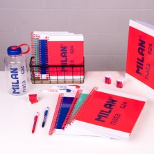 CUADERNO A4 ESPIRAL TAPA DURA HORIZONTAL 80H NATA AZUL