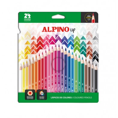 LAPICES ALPINO UP 24 COLORES SURTIDOS MINA PREMIUM