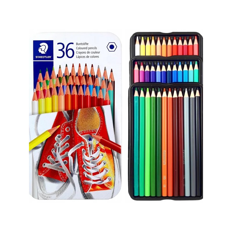 LAPICES DE COLORES STAEDTLER 175 ESTUCHE METAL 36 COLORES