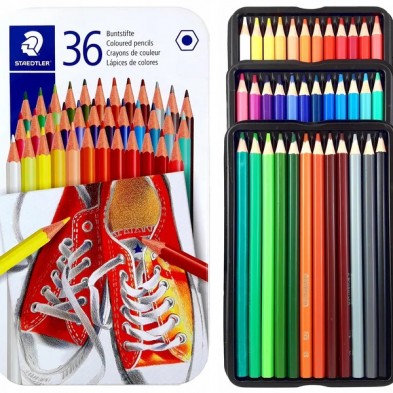 LAPICES DE COLORES STAEDTLER 175 ESTUCHE METAL 36 COLORES