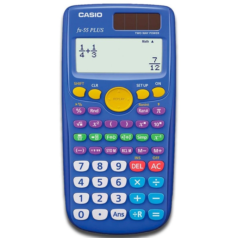 CALCULADORA CASIO CIENTIFICA FX-55PLUS ENSEÑANZA PRIMARIA