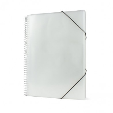 CARPETA ESPIRAL 30 FUNDAS A4 TRANSPARENTE CON BOLSILLO
