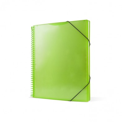 CARPETA ESPIRAL 30 FUNDAS A4 VERDE CON BOLSILLO