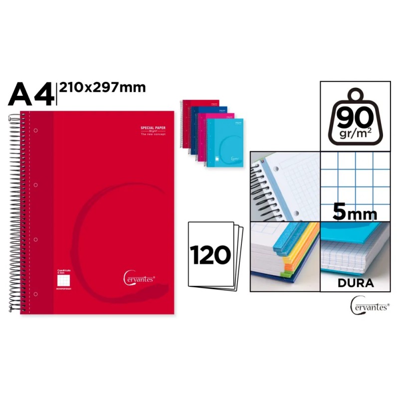 CUADERNO EXTRADURA 120H CUADRICULA 5x5
