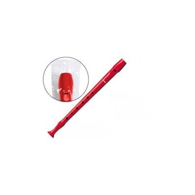 FLAUTA HOHNER 9508 ROJA FUNDA TRANSPARENTE