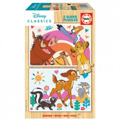 Super Puzzle Madera 2X25 * Disney Animals