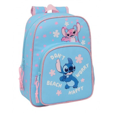 MOCHILA INFANTIL 34CM ADAPT A CARRO STITCH HAPPY