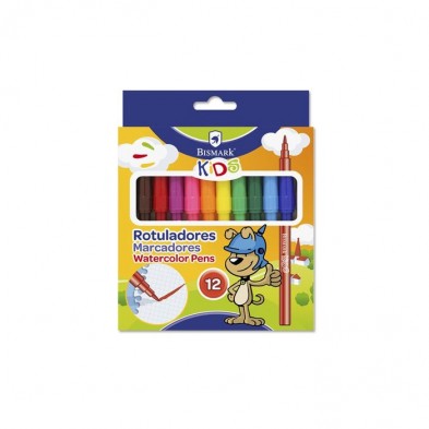 ROTULADORES 12 COLORES BISMARK POESSA