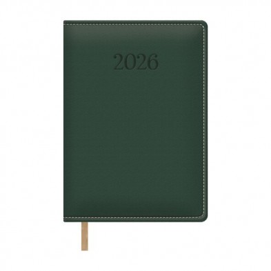 AGENDA ANUAL (2026) DOHE BOLONIA COSIDA tapa EXTRA POLIPIEL 150x210 D/P VERDE