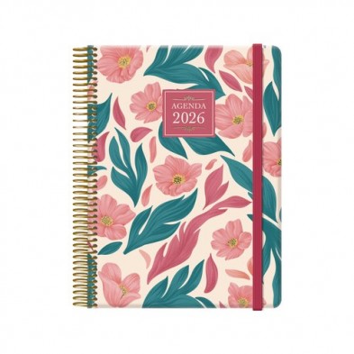 AGENDA ANUAL (2026) DOHE CHARM ESPIRAL tapa EXTRA con GOMA 150x210 D/P GALA