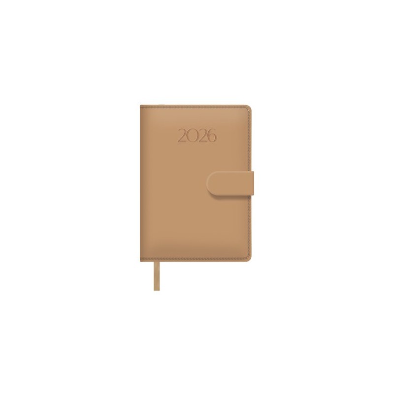 AGENDA ANUAL (2026) DOHE PRETTY COSIDA tapa EXTRA POLIPIEL con GOMA 125x180 D/P BEIGE