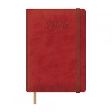 AGENDA ANUAL (2026) DOHE SAMBA COSIDA tapa EXTRA POLIPIEL con GOMA 150x210 D/P ROJO
