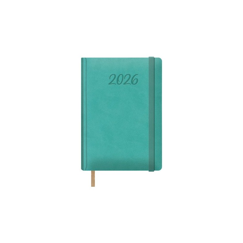 AGENDA ANUAL (2026) DOHE SAMBA COSIDA tapa EXTRA POLIPIEL con GOMA 150x210 D/P VERDE MENTA