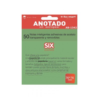 TACO NOTAS QUITA Y PON 76X76 VERDE TRANSLUCIDAS 50H PACK