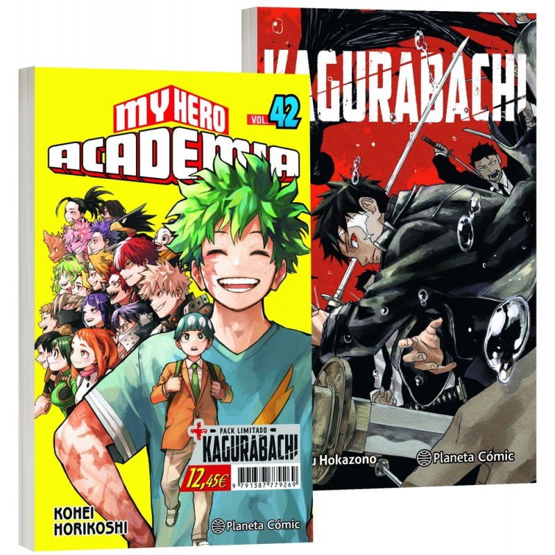 MY HERO ACADEMIA 42 Y KAGURABACHI 1 PACK ESPECIAL