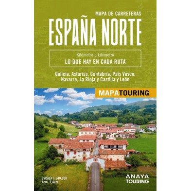MAPA DE CARRETERAS DE ESPAÑA NORTE 1:340.000