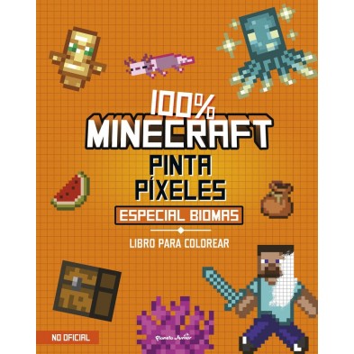 100% MINECRAFT PINTA PIXELES ESPECIAL BIOMAS