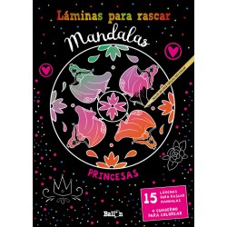 LAMINAS PARA RASCAR MANDALAS - PRINCESAS