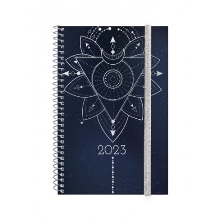 AGENDA ANUAL (2023) FINOCAM ESPIRAL DESIGN COLLECTION ESPIRAL tapa PP con GOMA E5 117x181 S/V APAIS. MOON