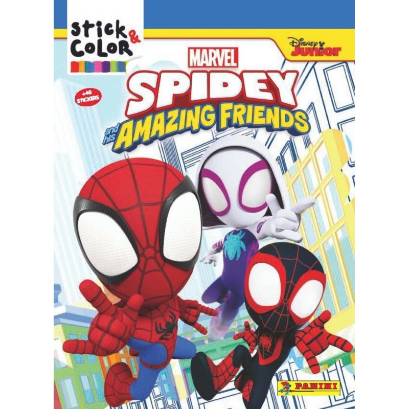 SPIDERMAN AND FRIENDS - STICK & COLOR